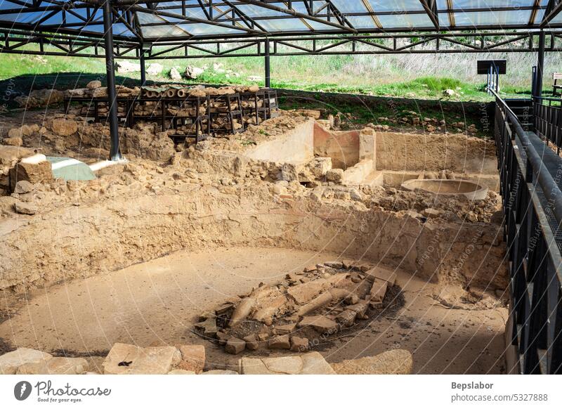 Morgantina Nordbäder Archäologie Ruine Standort Italien alt Agora archäologisch enna Griechen Italienisch architektonisch Europäer Touristik Tal Insel europa