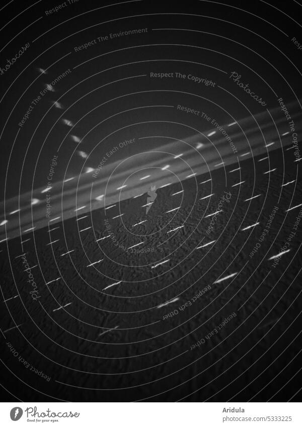 Lichtspiel an der Wand Linien Rolladen Jalousie Strukturen & Formen Zimmerdecke Stuck abstrakt Sonnenlicht Schatten dunkel Muster Kontrast abdunkeln Hitzeschutz