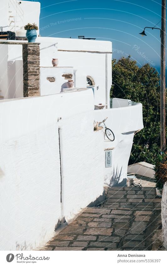 Isternia, Tinos, Kykladen, Griechenland isternia kardiani Bucht blau reisen Wasser MEER Insel kykladisch Haus Insel Tinos Kykladen-Inseln ägäisch Himmel