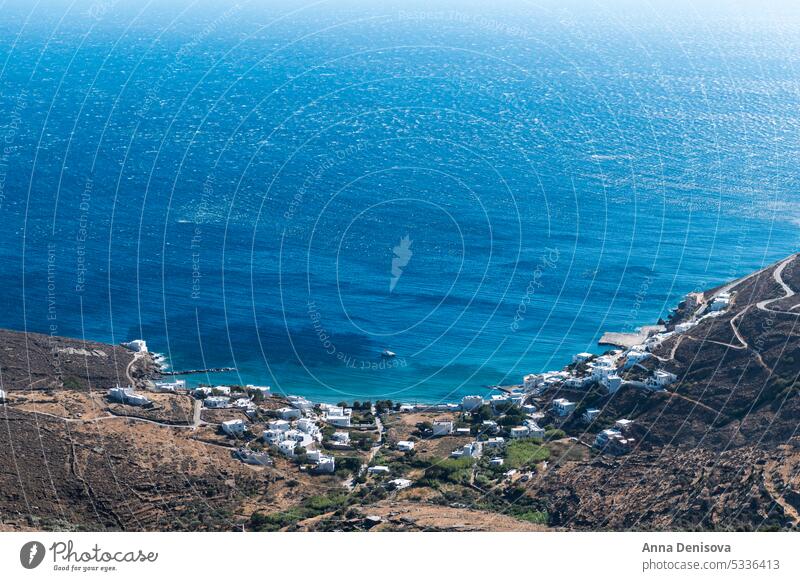 Tinos, Kykladen, Griechenland isternia Bucht Ormos Isternion Strand blau reisen Wasser MEER Insel kykladisch Haus Insel Tinos Kykladen-Inseln ägäisch Himmel