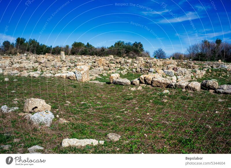 Morgantina Nordbäder Archäologie Ruine Standort Italien alt Agora archäologisch enna Griechen Italienisch architektonisch Touristik Insel europa Karthago