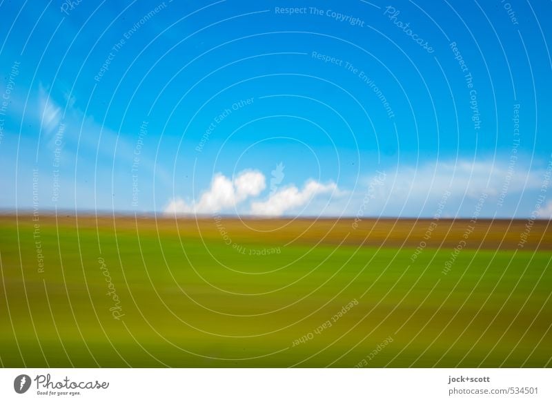 m/s Ausflug Landschaft Wolken Horizont Schönes Wetter Feld fahren einfach Ferne frei Geschwindigkeit Fernweh Mobilität Ferien & Urlaub & Reisen Vorbeiflug