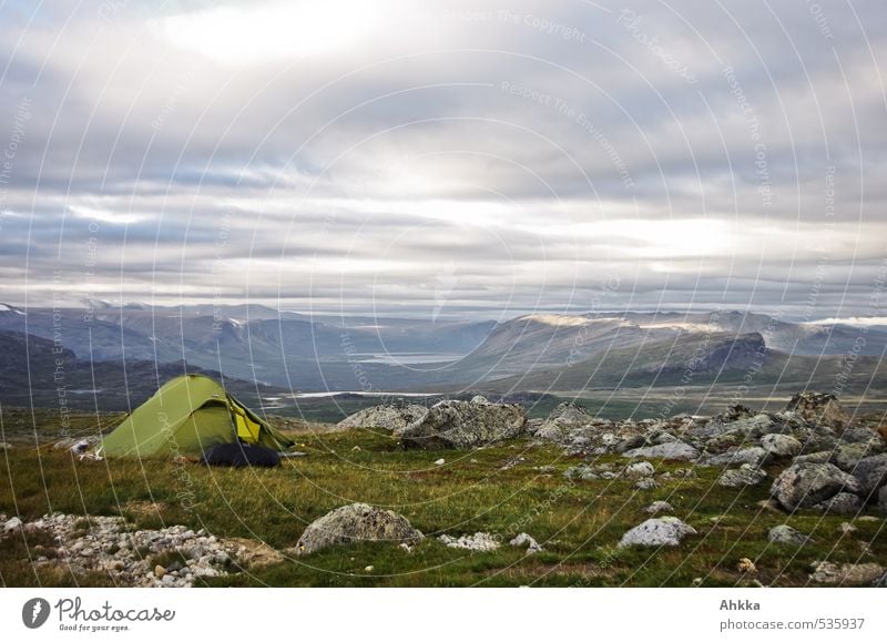 dort wohn' ich harmonisch Wohlgefühl Zufriedenheit Sinnesorgane Erholung ruhig Meditation Berge u. Gebirge wandern Wohnung Landschaft Wolken Gras Felsen