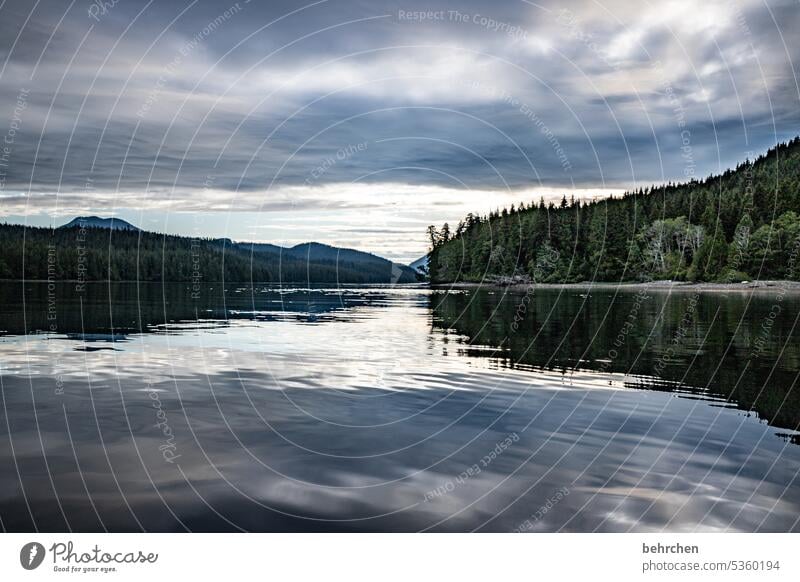 wasserwelt Himmel Berge u. Gebirge besonders Natur Küste Meer Landschaft British Columbia Wasser Abenteuer Freiheit Kanada Nordamerika Farbfoto fantastisch