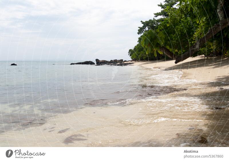 Leerer Strand in Thailand Ferien & Urlaub & Reisen Wasser Ansicht tropisch reisen Tourismus Sommer Ufer MEER Landschaft Sand Resort sich[Akk] entspannen