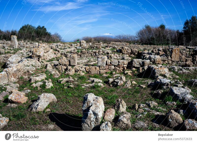 Morgantina Nordbäder Archäologie Ruine Standort Italien alt Agora archäologisch enna Griechen Italienisch architektonisch Touristik Insel europa Karthago