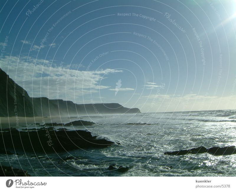 Atlantik Portugal Meer Strand Gischt Brandung Wellen Sonne Felsen