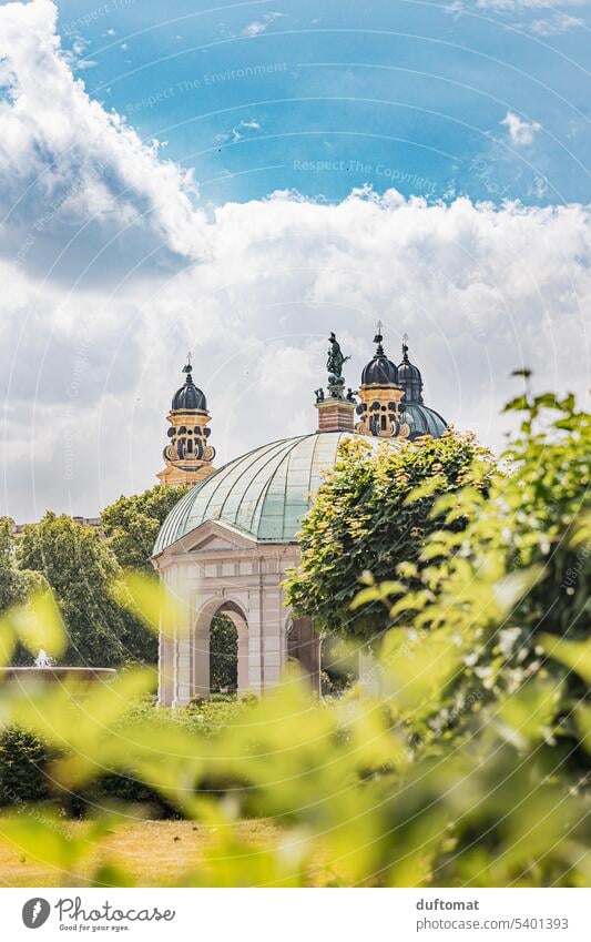 München Hofgarten Tempel Bayern Tourismus Deutschland Außenaufnahme Wahrzeichen Himmel Sightseeing Sehenswürdigkeit Städtereise historisch Architektur Denkmal