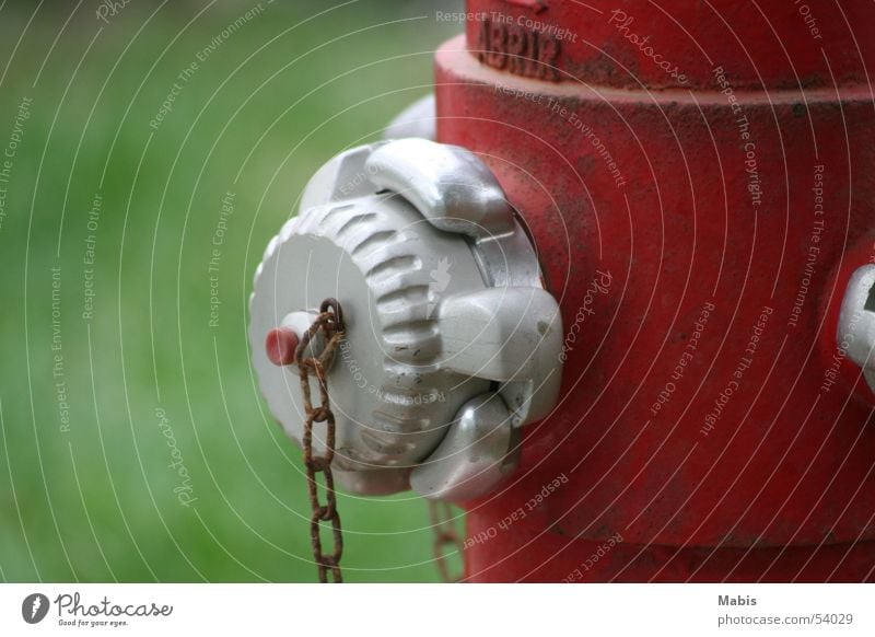 Für die Feuerwehr rot grün Dinge Hydrant Wasser silber Kette