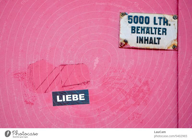 Voller Liebe Gefühle Romantik voll rosa pink Liebeserklärung Verliebtheit Liebesbekundung Liebesgruß Sympathie Emotionen Treue Inhalt Behälter Tank viel Inhalt