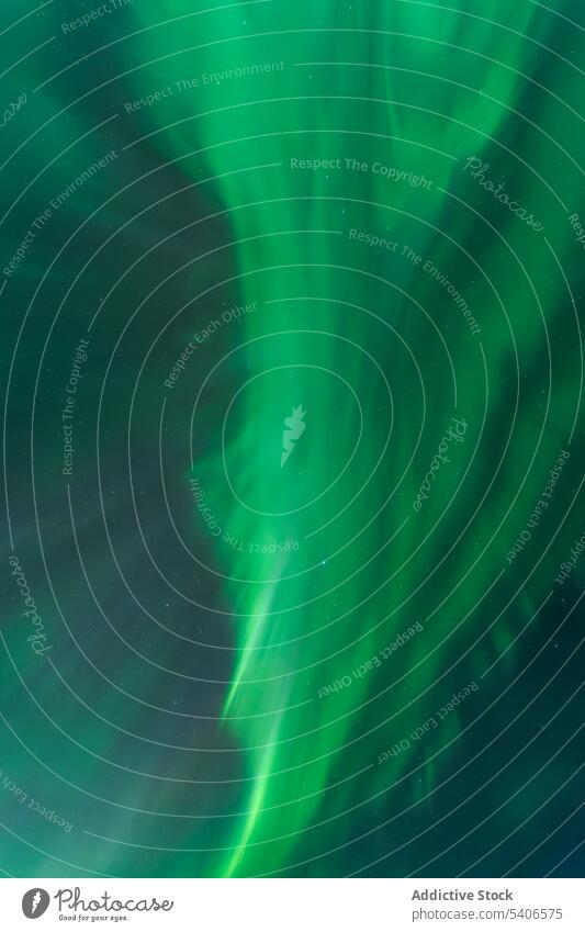 Polarlichter in Island Nordlicht polar Himmel Natur Erscheinung nördlich Aurora Licht malerisch wild grün Atmosphäre wolkig hell Waldgebiet glänzend glühen