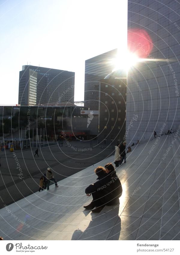 sunbeam La Grande Arche Hochhaus Erholung Frankreich Paris Sonne