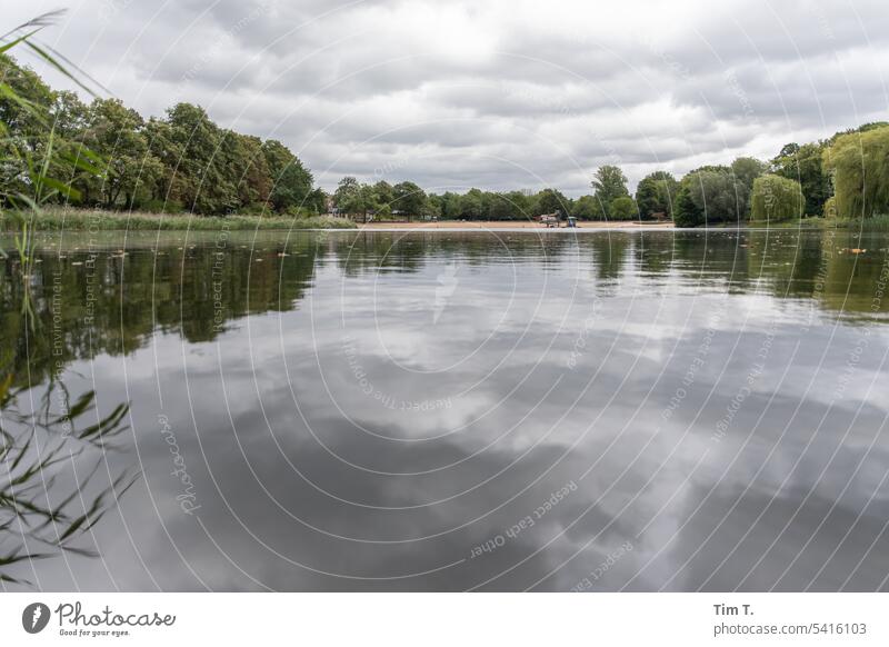 Orankesee Berlin orankesee Sommer Himmel See Reflexion & Spiegelung Wasser Natur Menschenleer Wolken Außenaufnahme Seeufer Landschaft Farbfoto ruhig Idylle