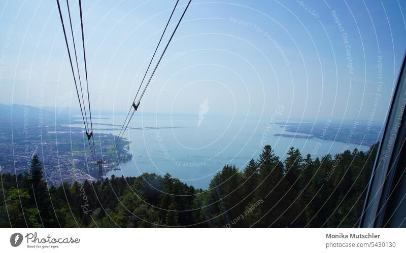 Pfänderbahn am Bodensee Bregenzerwald bregenzerwaldgebirge Farbfoto Berge u. Gebirge Landschaft Natur Tourismus Sommer Ferne Ausflug Umwelt Außenaufnahme