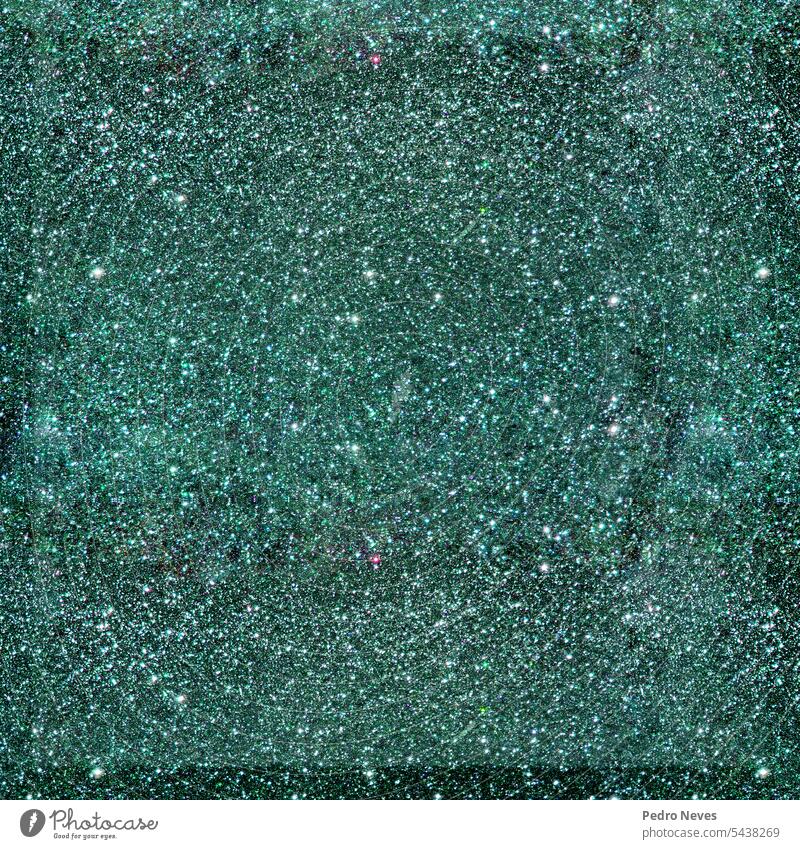 Teal glitter Hintergrund brilliant Glitter glühen Ornament verziert glänzend funkeln abstrakt neu hell Feier Dekoration & Verzierung Design Feiertag festlich