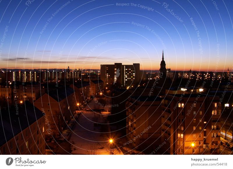 Skyline DD Dresden Stadt Nacht Panorama (Aussicht) groß