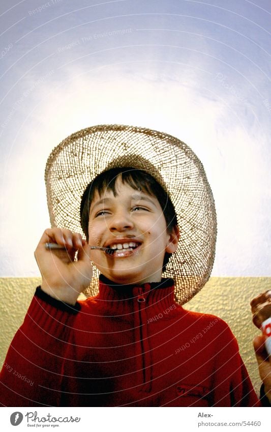 Choco-light klein Fröhlichkeit Licht Cowboy süß Junge lachen Beleuchtung Ernährung Freude