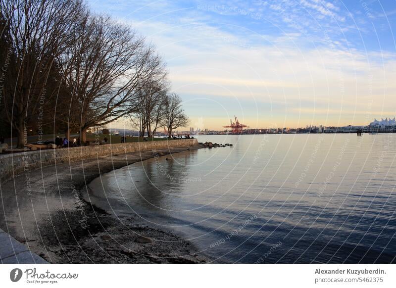 Uferdamm des Stanley Park, Vancouver, British Columbia, Kanada Meer MEER Großstadt Portwein reisen