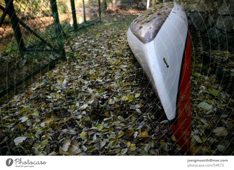 Herbst Kanu Wasserfahrzeug Braunschweig Freizeit & Hobby Jahreszeiten Landschaft oker Garten Idylle Nahaufnahme