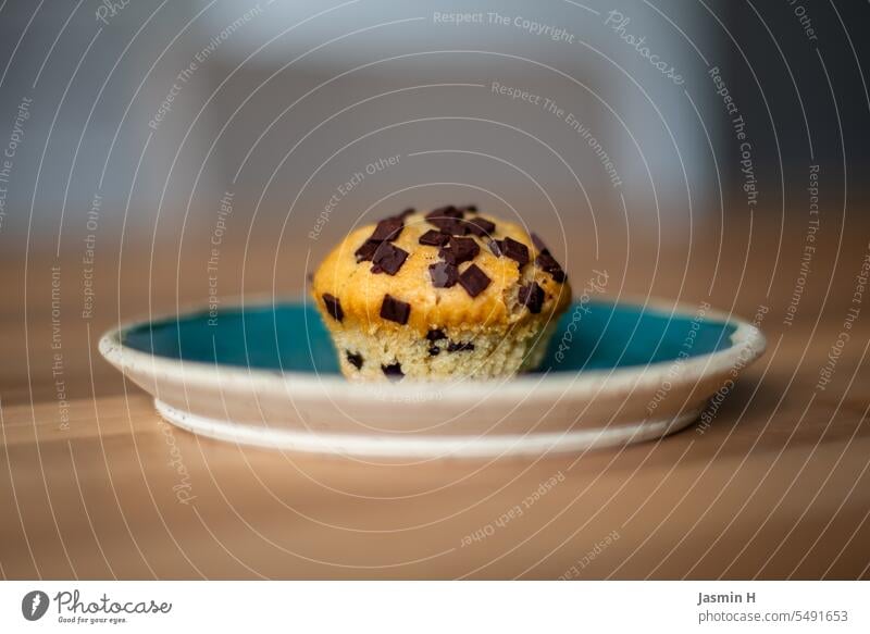 Muffin auf Teller lecker süß Farbfoto Kuchen Ernährung Süßwaren Dessert Lebensmittel Innenaufnahme Backwaren Teigwaren Menschenleer Cupcake Essen