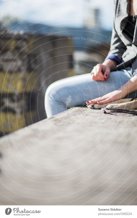 tierliebe Nagellack 1 Mensch Tier Haustier Pfote Fährte berühren Streicheln Tierliebe Zuneigung Sonnenlicht Hund sitzen Erholung Pause Knie Oberschenkel