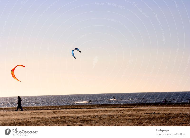 Kiter Strand Kiting St. Peter-Ording Meer Sand Spaziergang