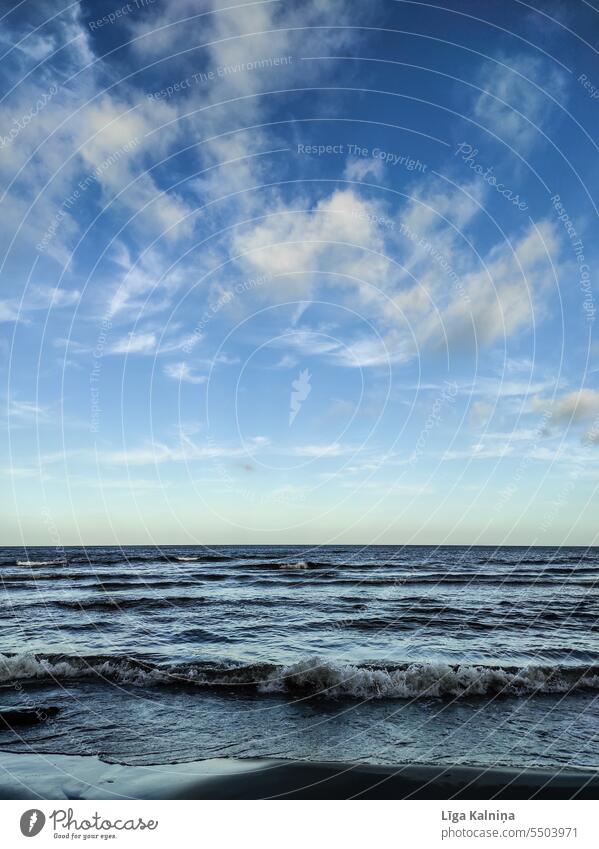 Meer MEER Nordsee Natur Himmel Landschaft Ferien & Urlaub & Reisen Strand Nordseeküste Außenaufnahme Nordseestrand Sand Küste Hintergrund Wolken