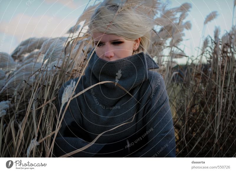 Feiertage Ausflug Abenteuer Freiheit Winter feminin Junge Frau Jugendliche Erwachsene 1 Mensch 18-30 Jahre Umwelt Natur Landschaft Himmel Klimawandel