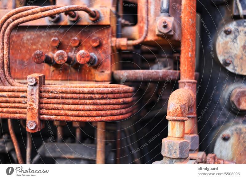 Technik von gestern auch heute noch in Gebrauch technik rohre maschine industriell Röhren Maschine Detailaufnahme Stahl Gerät Maschinenbau Technik & Technologie