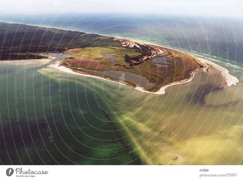 beim fliegen Meer Sandbank Ostsee Insel