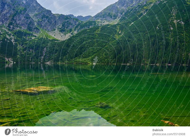 Tatra-Nationalpark, Polen. Morskie Oko See Landschaft Seeauge Natur Berge Zakopane im Freien Tag horizontal majestätisch Rysy Ansicht Sommer Wasser Himmel