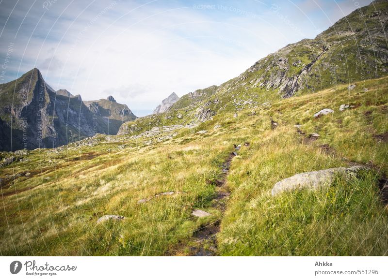 Der Weg ist das Ziel II ruhig Ferien & Urlaub & Reisen Ausflug Abenteuer Ferne Freiheit Berge u. Gebirge wandern Natur Landschaft Gras authentisch fantastisch