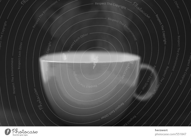 Viel Rauch um nichts Ernährung Frühstück Kaffeetrinken Getränk Heißgetränk Tee Gefühle Wasserdampf Tasse Gedeckte Farben