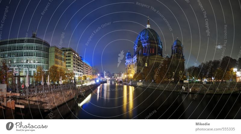 Spree Romantik Fluss Hauptstadt Stadtzentrum Kirche Dom Bauwerk Architektur Sehenswürdigkeit Berlin Deutscher Dom Panorama (Bildformat) HDR