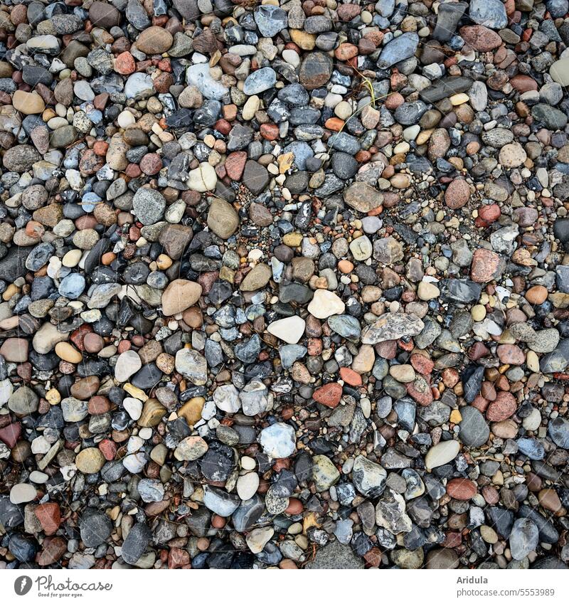 * 1 0 0 0 * Steinchen Steine Kieselsteine Strand Küste Weg Boden Steinhaufen grau bunt Hintergrund Muster