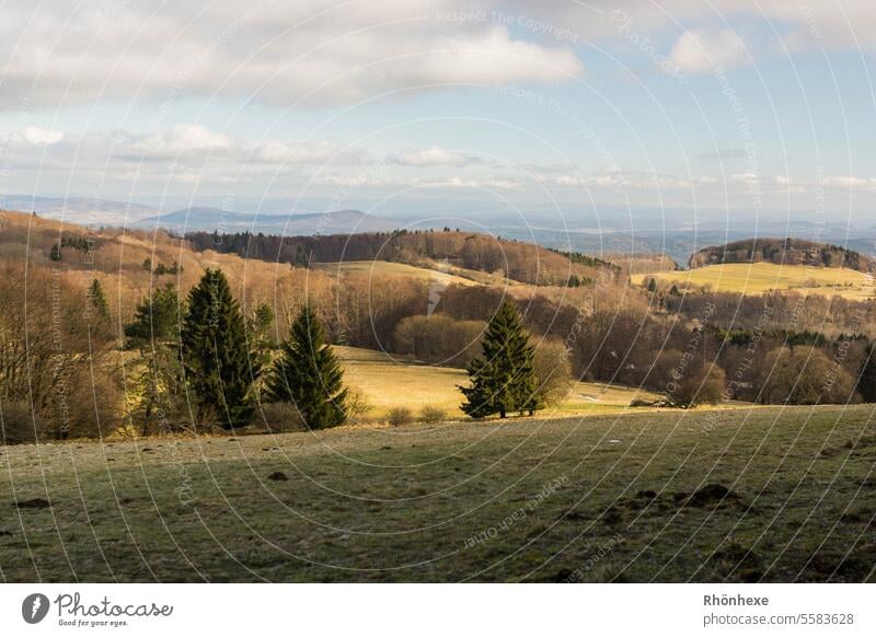 unendliche Weite in der herbstlichen Rhön Herbst Herbstlaub Natur Farbfoto Außenaufnahme Jahreszeiten weite Menschenleer Umwelt Herbststimmung Landschaft