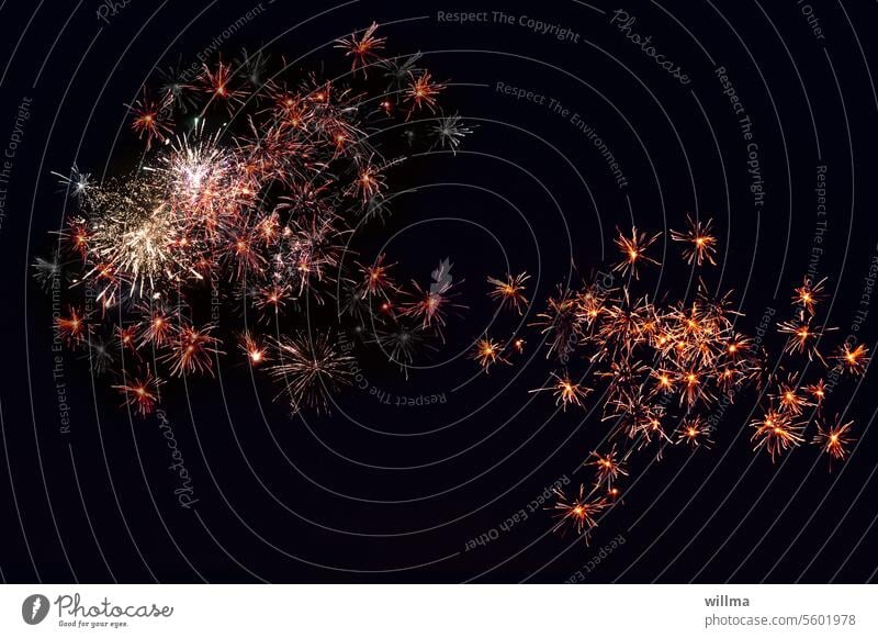 Feuerwerk Silvester u. Neujahr Party Nacht Pyrotechnik Funken Silvesterbrauch Geknalle Böller Knaller Feuerwerkskörper