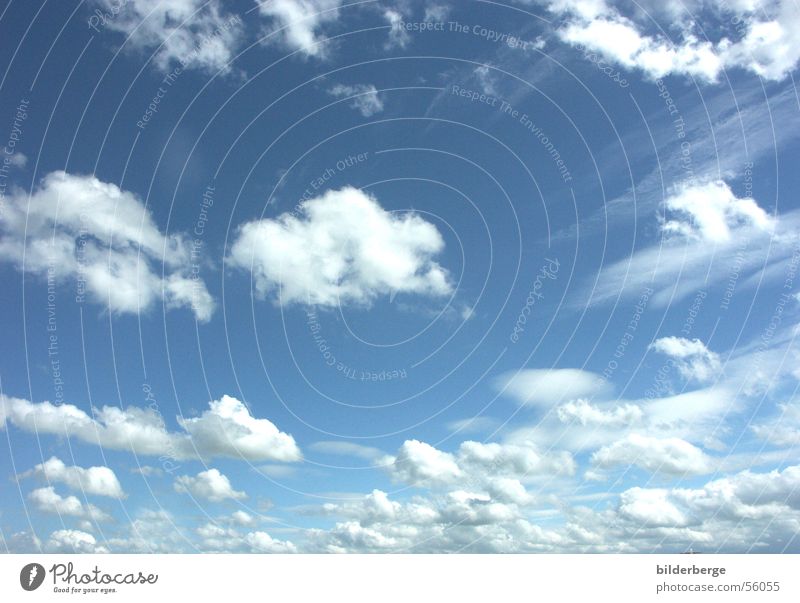 Wolkenhimmel-1 schlechtes Wetter Sommer weiß Farbe Himmel blau