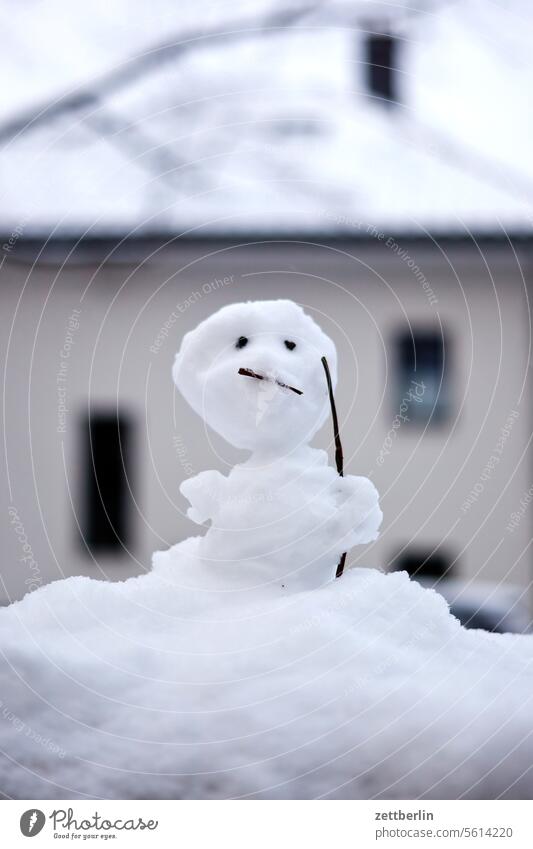 Schneemann figur frost frosteinbruch kalt klein kälte mini minischneemann neuschnee schneedecke schneien wetter winter winterferien winterwetter winzig