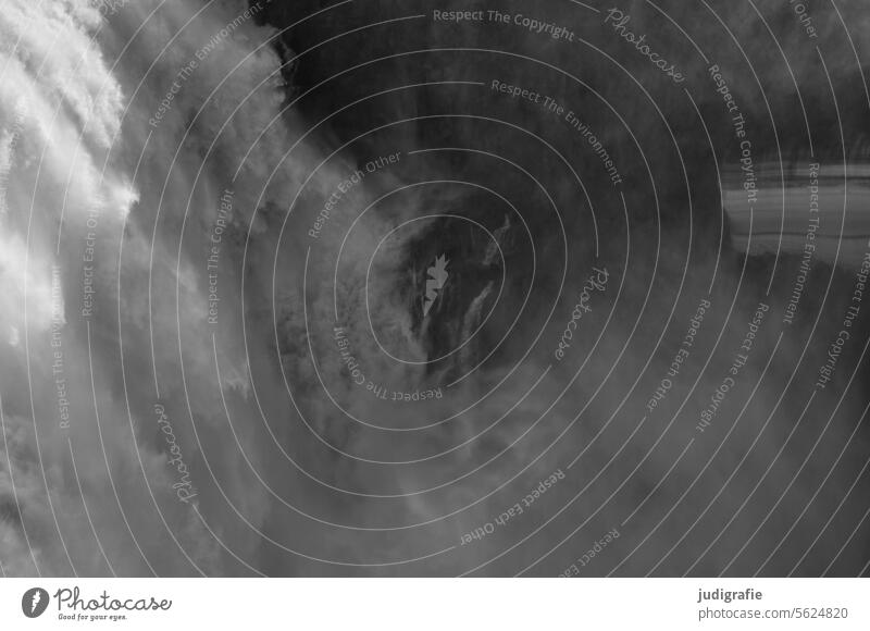 Island Wasserfall Natur Landschaft Fluss Kraft fließen Urelemente nass wild natürlich Felsen Schlucht gigantisch außergewöhnlich Gischt Naturgewalt Rauschen