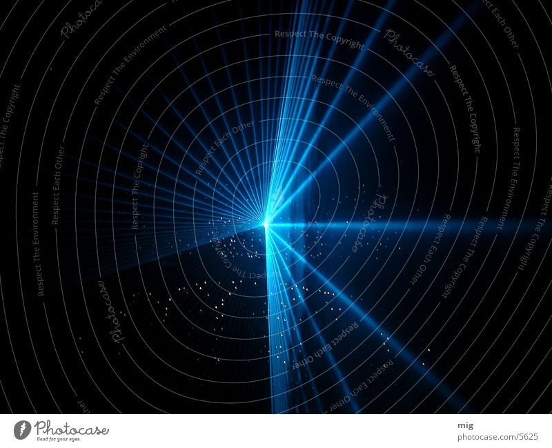 Laser II Licht Show Dinge blau