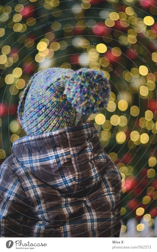 Staunen Feste & Feiern Weihnachten & Advent Mensch maskulin feminin Kind Kleinkind 1 1-3 Jahre 3-8 Jahre Kindheit Mütze glänzend leuchten gigantisch Gefühle