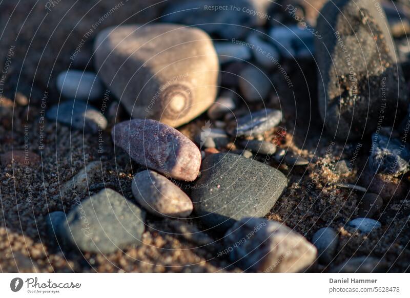 Selbst die stärksten Formationen werden von der Zeit geformt Kieselsteine Kieselstrand Felsformation Verformung Veränderung Strand Meer Küste Stein Steinstrand