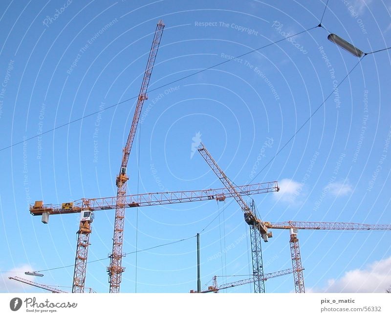 skyconstruct Baustelle Kran Arbeit & Erwerbstätigkeit Wolken Himmel blau Schönes Wetter