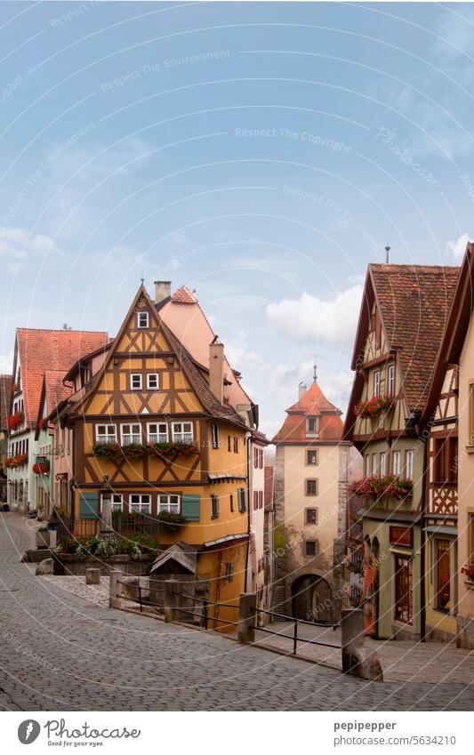 Rotenburg ob der Tauber Rotenburg o. d. Tauber Farbfoto Architektur Rothenburg ob der Tauber Bayern Ferien & Urlaub & Reisen historisch Tourismus Altstadt alt