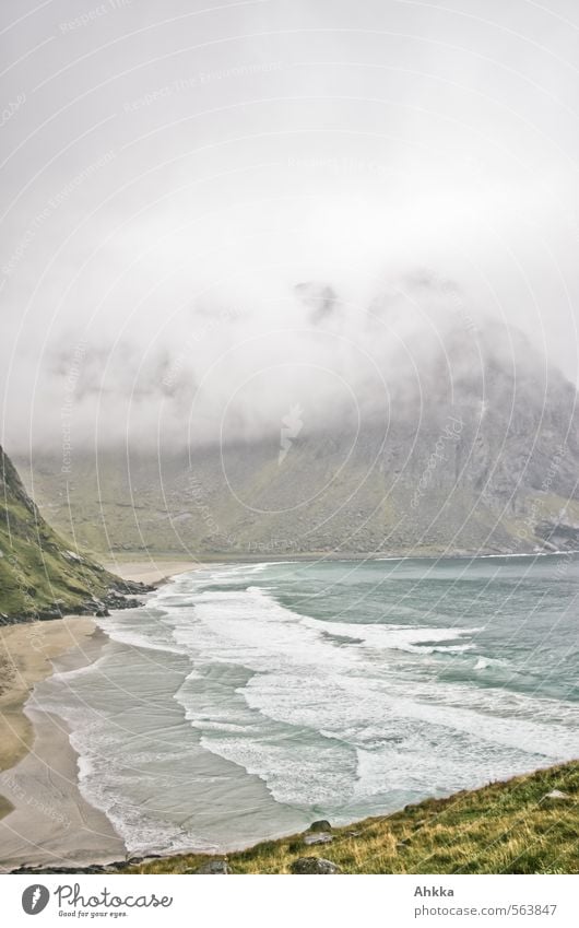 kalter Hauch II Natur Landschaft Klimawandel schlechtes Wetter Unwetter Wind Sturm Nebel Regen Berge u. Gebirge Wellen Küste Bucht Meer Stimmung Kraft Tatkraft