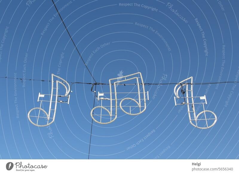 3600 |Musik liegt in der Luft Noten Beleuchtung Himmel Dekoration Licht Fest Feier festlich Dekoration & Verzierung Feste & Feiern Party Veranstaltung