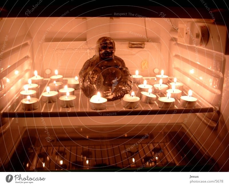 Inner Peace Kerze Kühlschrank Mensch inner peace Frieden Buddha