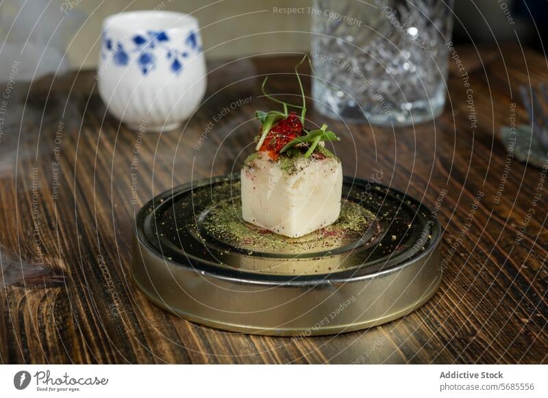 Gourmet-Fusionsküche in einem Michelin-Stern-Restaurant in Zermatt Feinschmecker Küche michelin Schweiz lokal saisonbedingt Produkt Speise kulinarisch Artistik