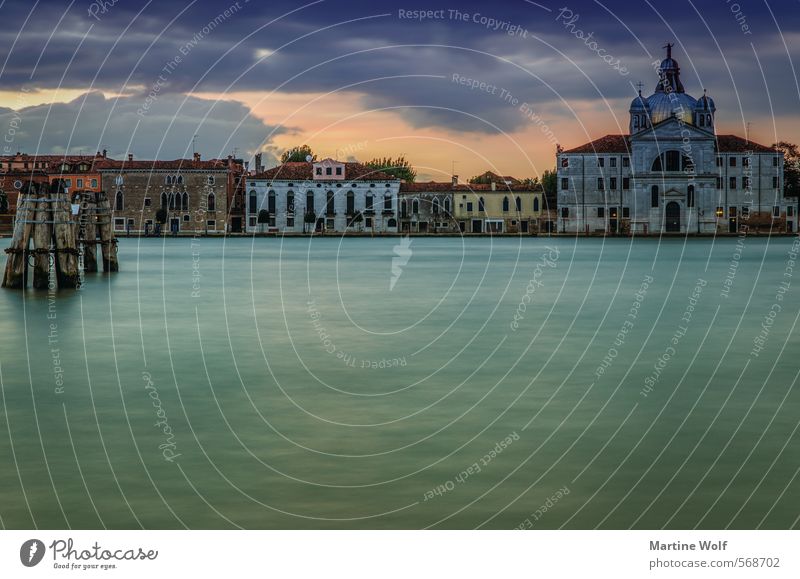 Isola della Giudecca Wasser Himmel Sonnenaufgang Sonnenuntergang Küste Venedig Italien Europa Dorf Stadt Haus Kirche Ferien & Urlaub & Reisen La Giudecca